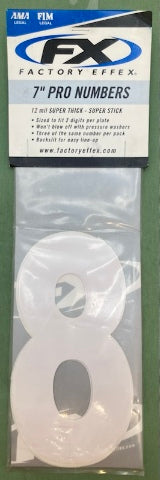 PK of 3 FX 02-4358 PRO NUMBERS #8 WHITE 7in New Genuine