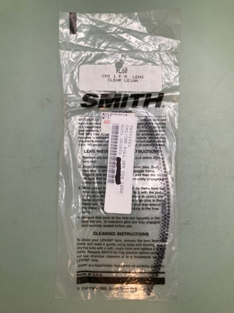 QTY 3 Smith RL60 LENS CMX I.F.R. CLEAR LEXAN New Genuine