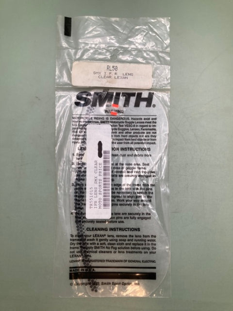 Smith RL50 LENS SMX IFR CLEAR LEXAN New Genuine