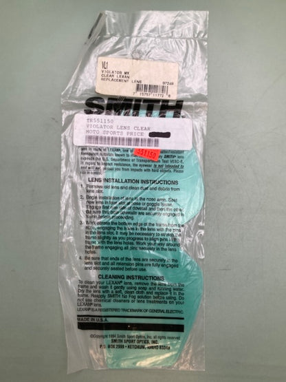 Smith VL1 LENS VIOLATOR MX CLEAR LEXAN New Genuine