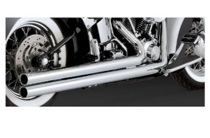 NEW GENUINE VANCE AND HINES 17941 LONG EXHAUST FOR HD SOFTAIL BIGSHOTS, CHROME