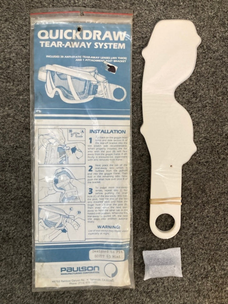 PK of 20 Paulson QUICKDRAW TEAR-AWAY SYSTEM fits SCOTT 63 MINI New Genuine