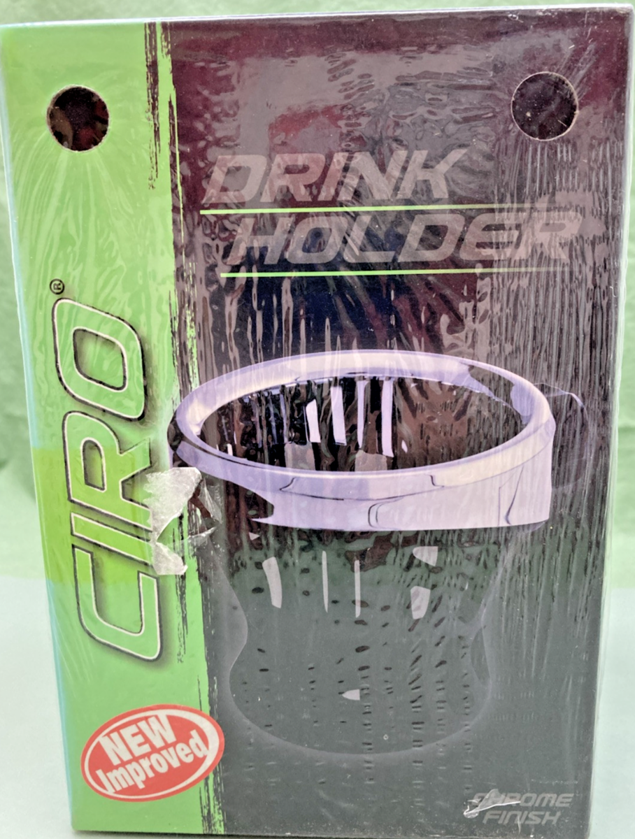 NEW GENUINE CIRO 0636-0023 DRINK HOLDER, 1-1/4" HANDLEBAR MOUNT, CHROME, 50414