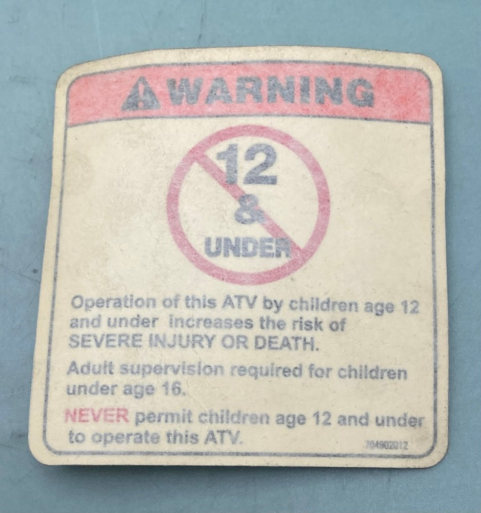 Replaces Can-Am 704902012 Warning Decal New