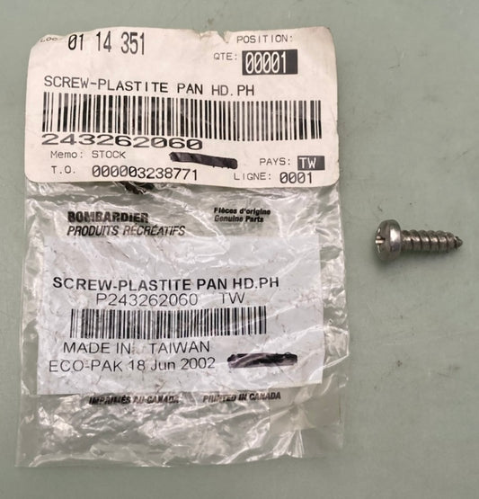 Sea-Doo by BRP 243262060 Screw Plastite Pan Head New Genuine