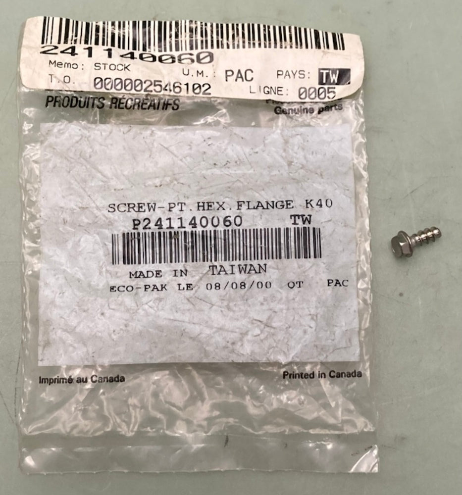 QTY 2 Sea-Doo by BRP 241140060 Screw Hex Flange K40X10 New Genuine
