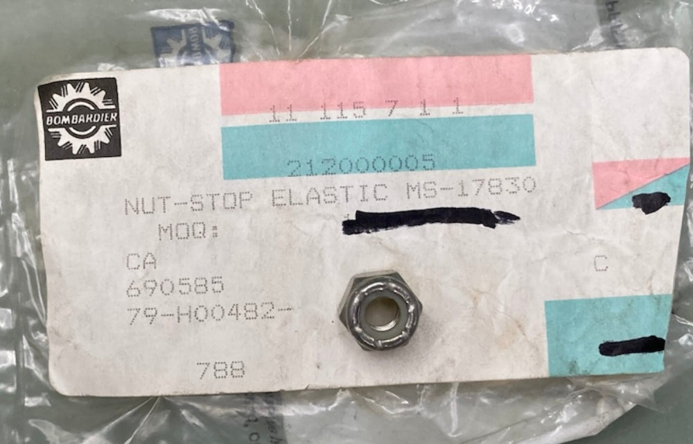QTY 3 Sea-Doo by BRP 212000005 Nut-Stop Elastic MS-17830 New Genuine