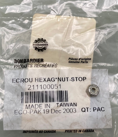 QTY 2 Sea-Doo by BRP 211100051 Elastic Stop Nut New Genuine
