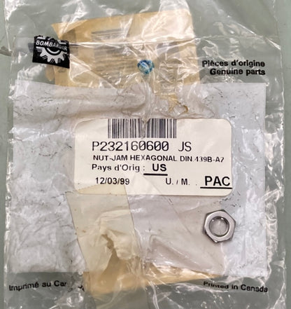 Sea-Doo by BRP 232160600 Nut Jam Hexagonal DIN 439B-A2 New Genuine