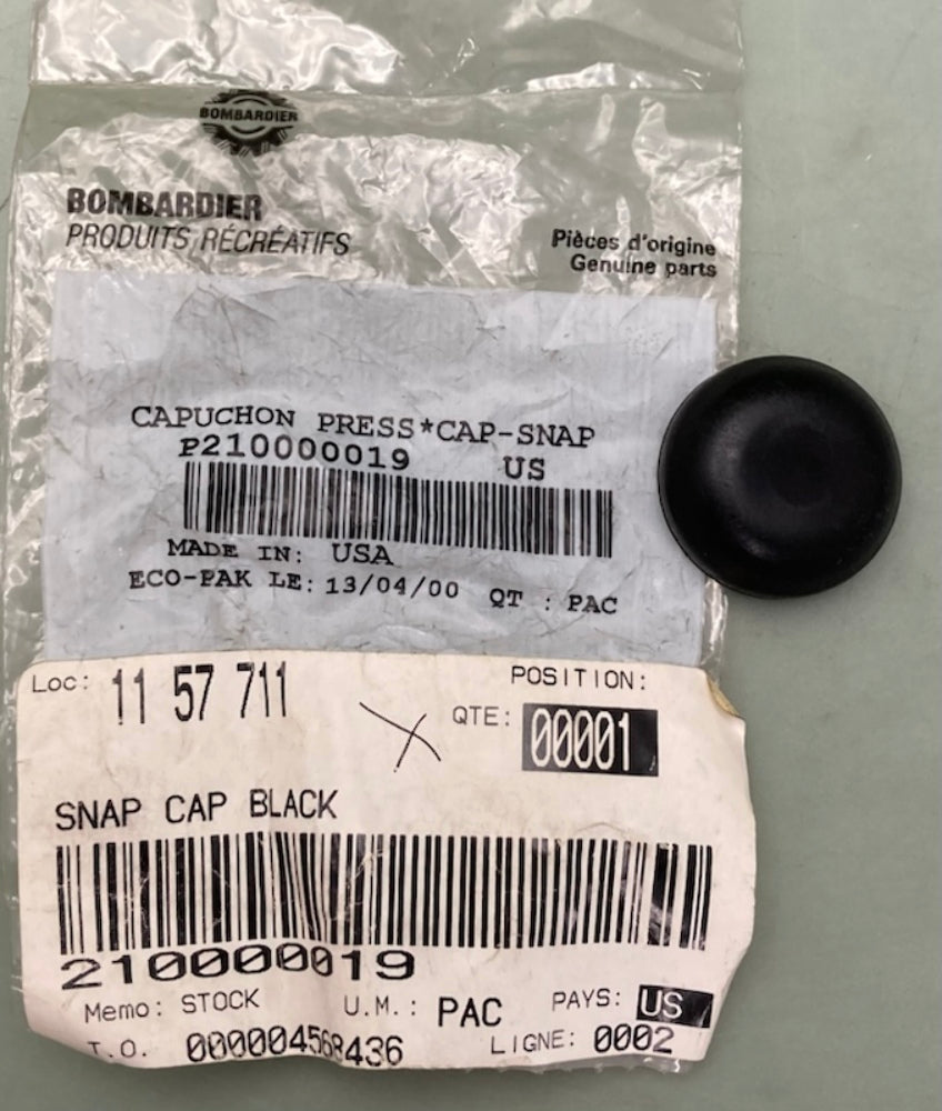 Sea-Doo by BRP 210000019 Snap Cap Black New Genuine