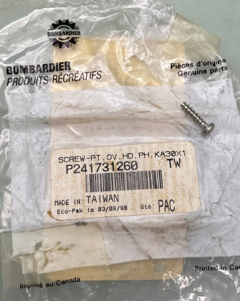 Sea-Doo by BRP 241731260 Oval Philipp Screw KA30x12 New Genuine