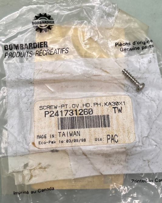Sea-Doo by BRP 241731260 Oval Philipp Screw KA30x12 New Genuine