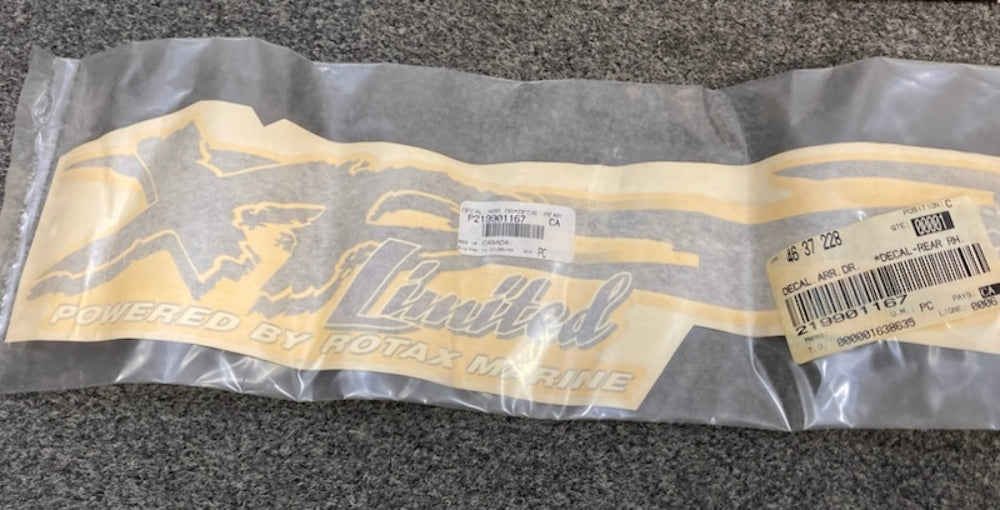 Sea-Doo by BRP 219901167 Decal Rear Right Hand New Genuine