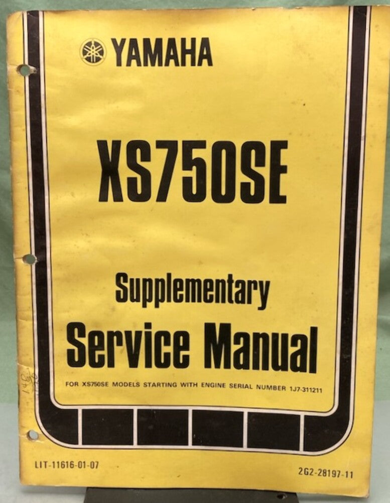 Yamaha LIT-11616-01-07 XS750SE Supp. Service Manual Genuine