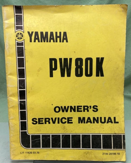 Yamaha LIT-11626-03-70 PW80X Service Manual Genuine