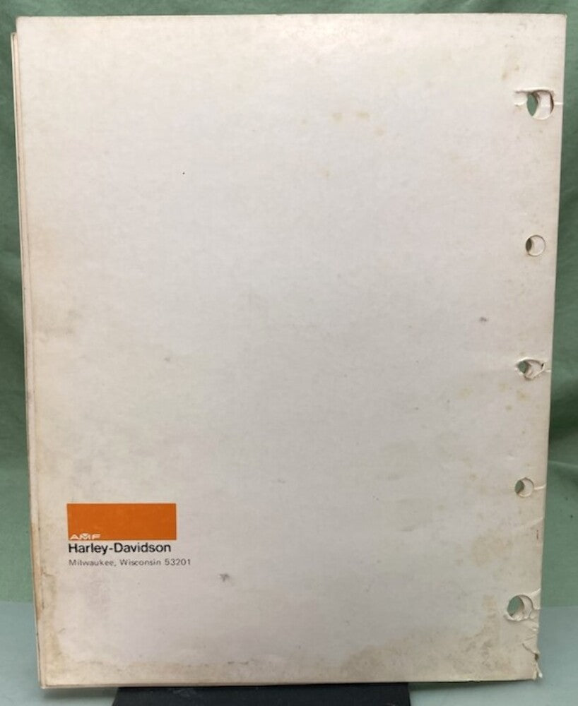 Harley Davidson 99458-78 MX 250 Competition Model Parts Catalog 1978 Genuine