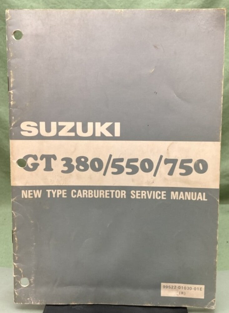 Suzuki 99522-01030-01E GT 380/550/750 Carburetor Service Manual 1974 Genuine