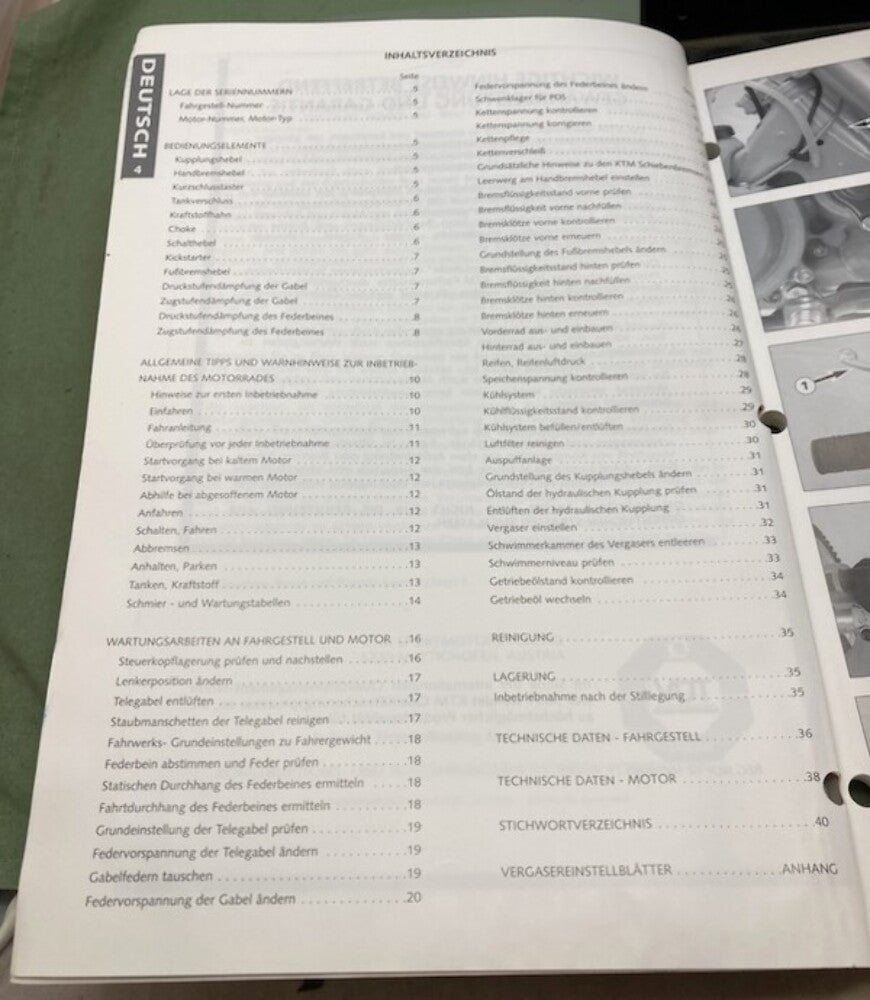 KTM 321060 250 SX Owner's Handbook 2003 Genuine