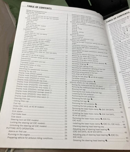 KTM 3211601en 400-530 XC-W/EXC Owner's Manual 2011 Genuine