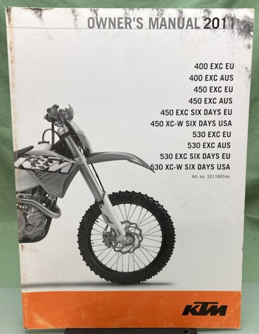 KTM 3211601en 400-530 XC-W/EXC Owner's Manual 2011 Genuine