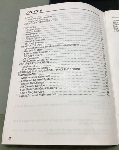 Honda 31ZS0600 EZ1400 EZ2500 Owner's Manual 1995 New Genuine