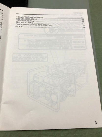 Honda 31ZS0600 EZ1400 EZ2500 Owner's Manual 1995 New Genuine