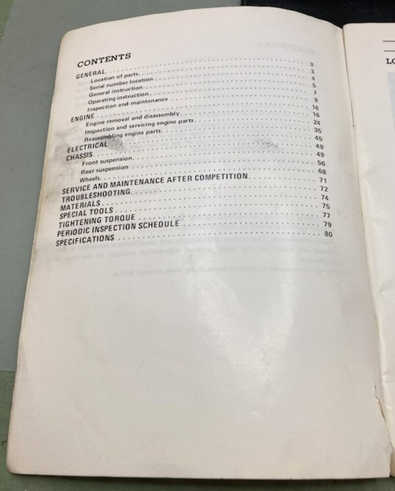 Suzuki 99011-40231-03A RM125 Owner's Maintenance Manual 1979 Genuine