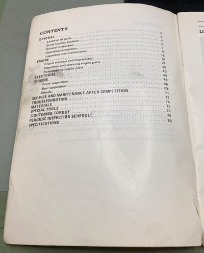 Suzuki 99011-40231-03A RM125 Owner's Maintenance Manual 1979 Genuine
