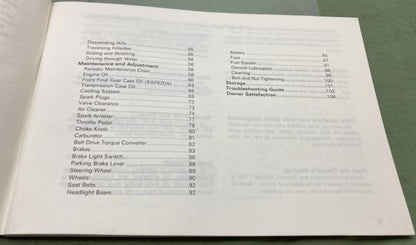 Kawasaki 99920-1623-04 Mule 2510 2520 Owner's Manual 1993 Genuine