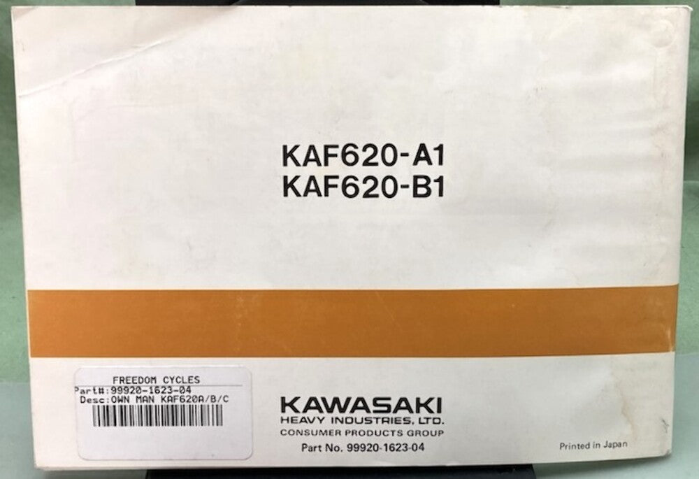 Kawasaki 99920-1623-04 Mule 2510 2520 Owner's Manual 1993 Genuine