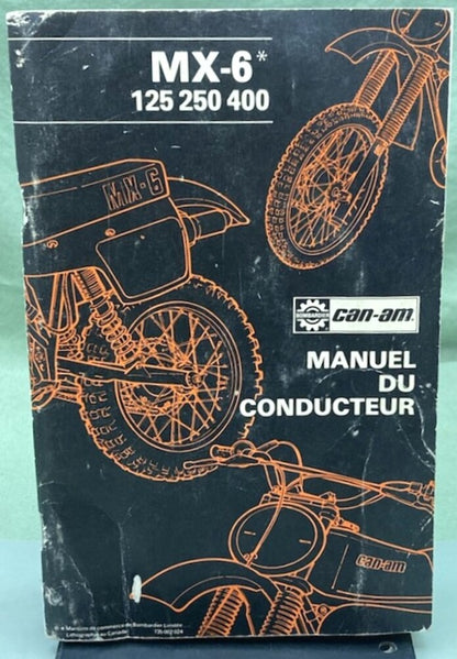 Can-am 735002024 MX-6 125 250 400 Operator's Manual 1979 Genuine