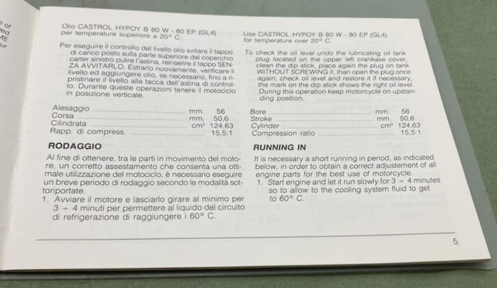 Husqvarna 54356 WRK 125 Owner's Manual 1987 Genuine