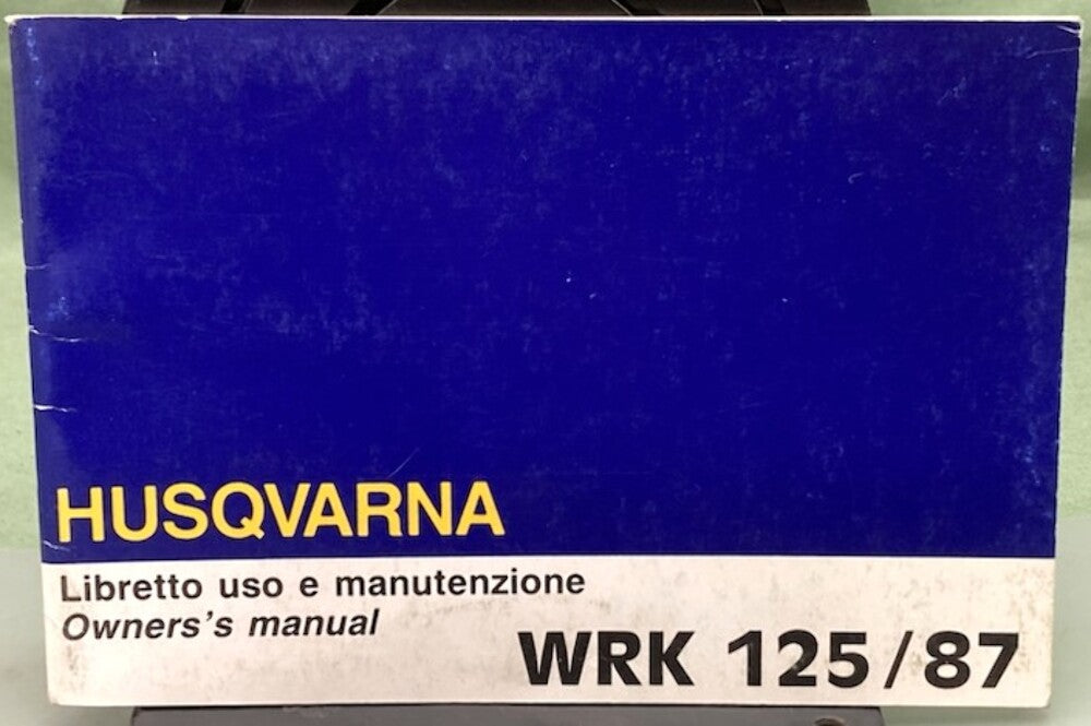 Husqvarna 54356 WRK 125 Owner's Manual 1987 Genuine