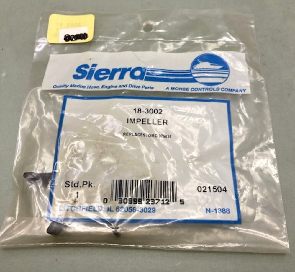 Sierra 18-3002 Impeller for OMC 375638 New Genuine