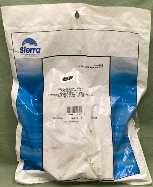 Sierra 18-3286 Impeller Repair Kit for OMC 379475 New Genuine