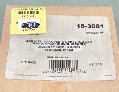 Sierra 18-3081 Impeller Kit New Genuine