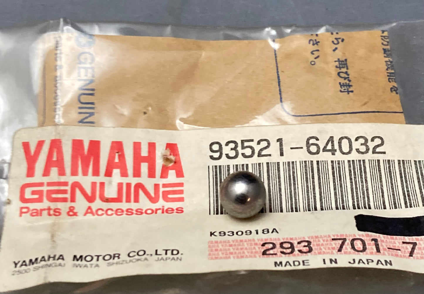 Qty 2 New Genuine Yamaha 93521-64032 Ball 21/64