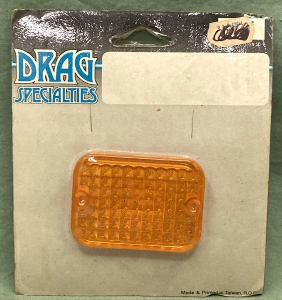 Drag Specialties 2040-0299 Amber Rectangular Marker Light Lens New Genuine