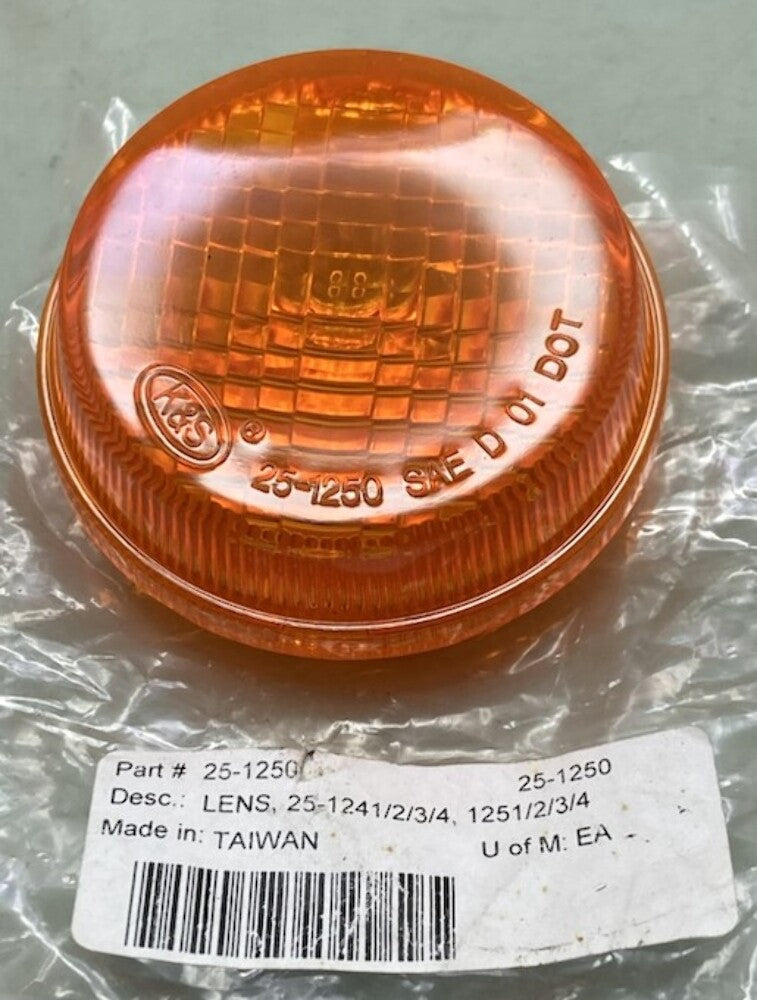 K&S 25-1250 Amber Turn Signal Lens New Genuine
