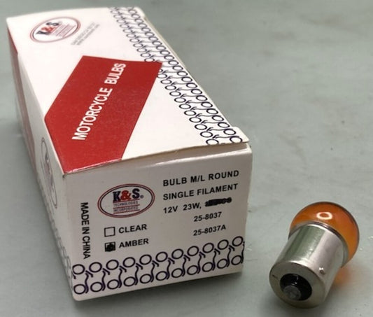 K&S 25-8037A Amber Bulb 12V 23W New Genuine