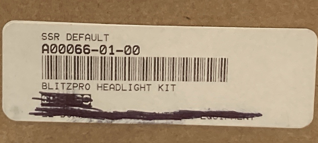 NEW GENUINE SSR A00066-01-00 BLITZPRO LED  Headlight Kit