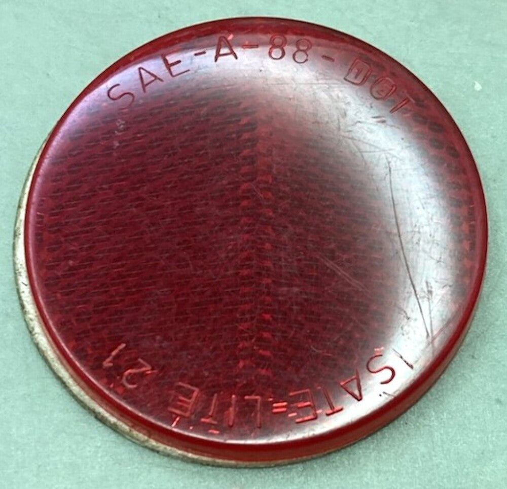 Qty. 2 Sate-Lite 21 Round Red Reflector New Genuine