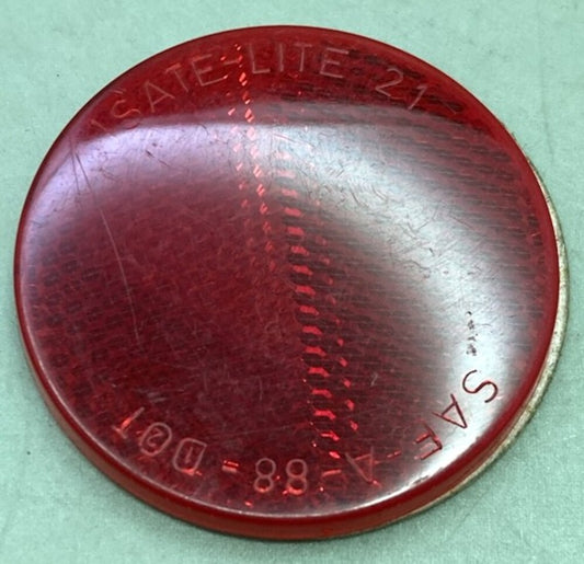 Qty. 2 Sate-Lite 21 Round Red Reflector New Genuine