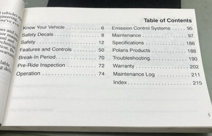 Polaris 9921123 525 Outlaw Owner's Manual 2007 Genuine