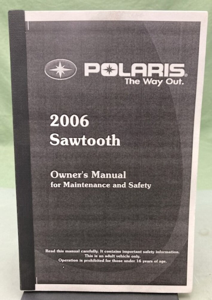 Polaris 9920278 Sawtooth Owner's Manual 2006 New Genuine