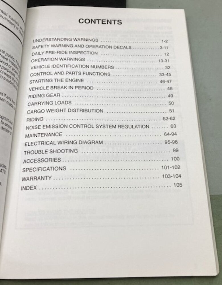 Polaris 9913584 Sport 400 and Trail Blazer Owner's Manual 1996 Genuine