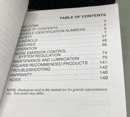 Polaris 9917492 ATV Owner's Manual 2003 Genuine