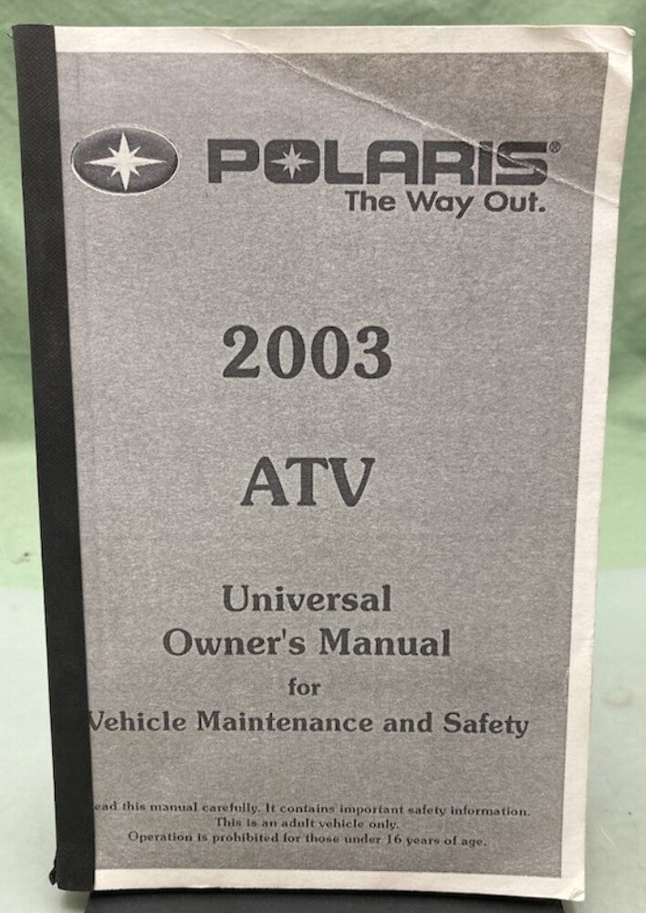 Polaris 9917492 ATV Owner's Manual 2003 Genuine