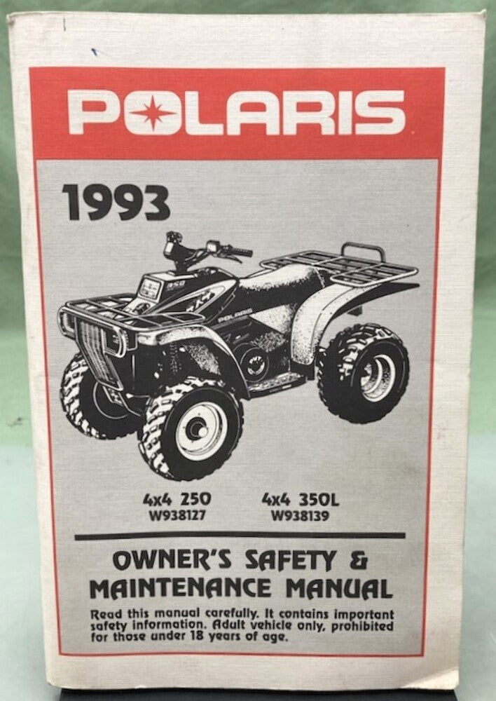 Polaris 9912397 4x4 250 4x4 350L Owner's Manual 1993 Genuine