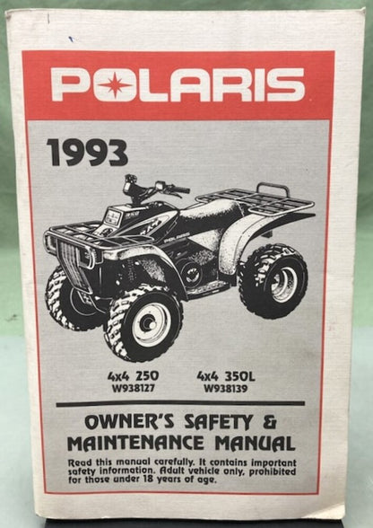 Polaris 9912397 4x4 250 4x4 350L Owner's Manual 1993 Genuine